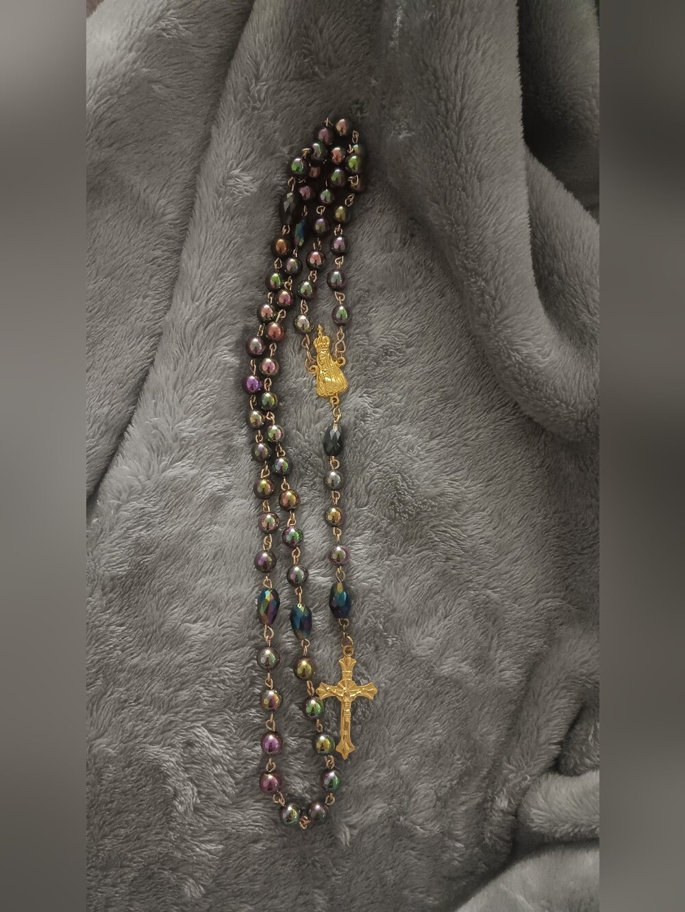 Gold-Tone Metallic Rosary